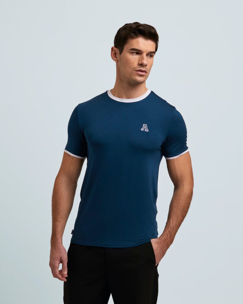 LAMDA INDIGO RINGER T-SHIRT £35